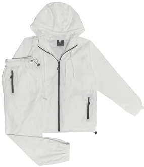Men’s 2-Piece light weight Windbreaker Suit Jogger Sauna GYM Set with Mesh Lining