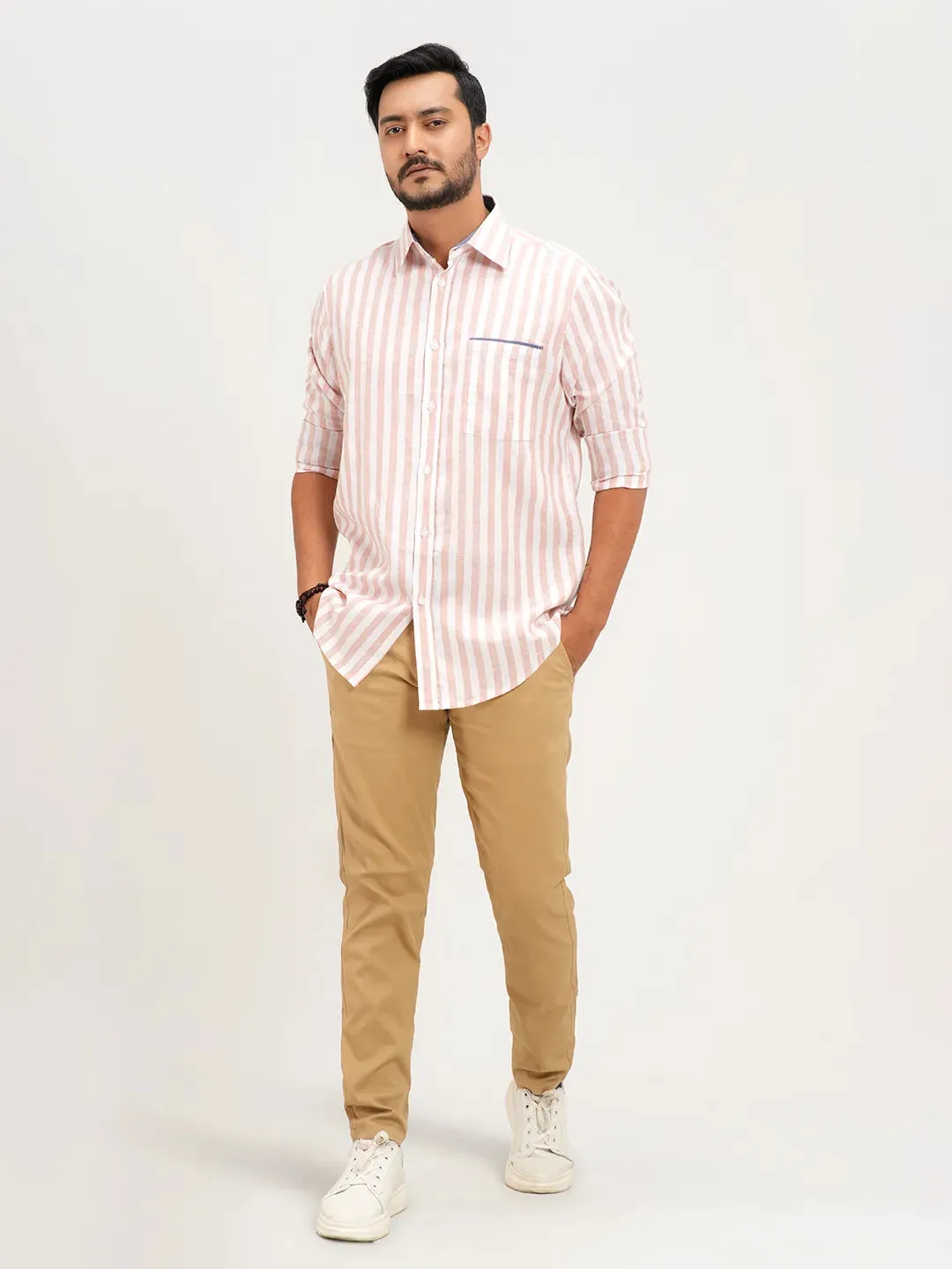 Men's Blossom Stripe Full Sleeve Casual Shirt