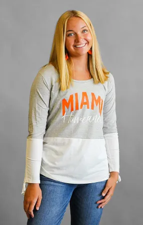 Miami Hurricanes Calling the Shots Color Block Top