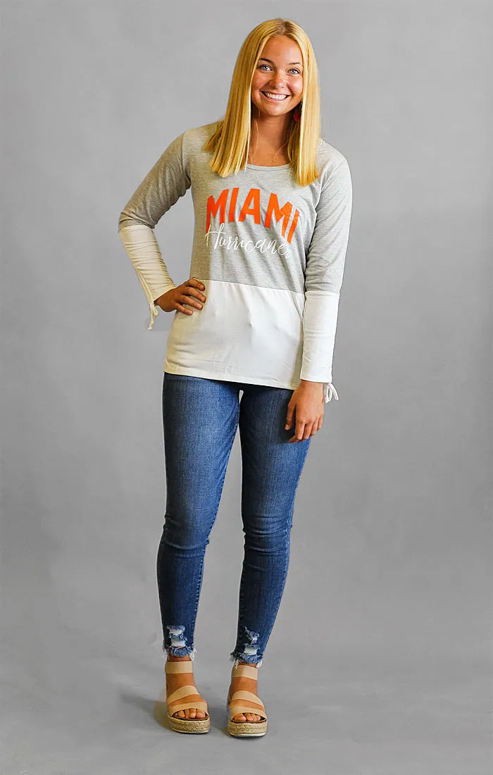 Miami Hurricanes Calling the Shots Color Block Top