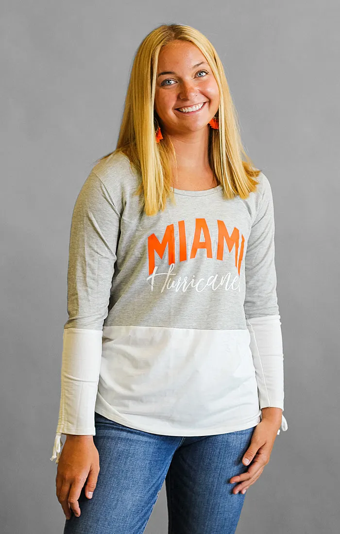 Miami Hurricanes Calling the Shots Color Block Top
