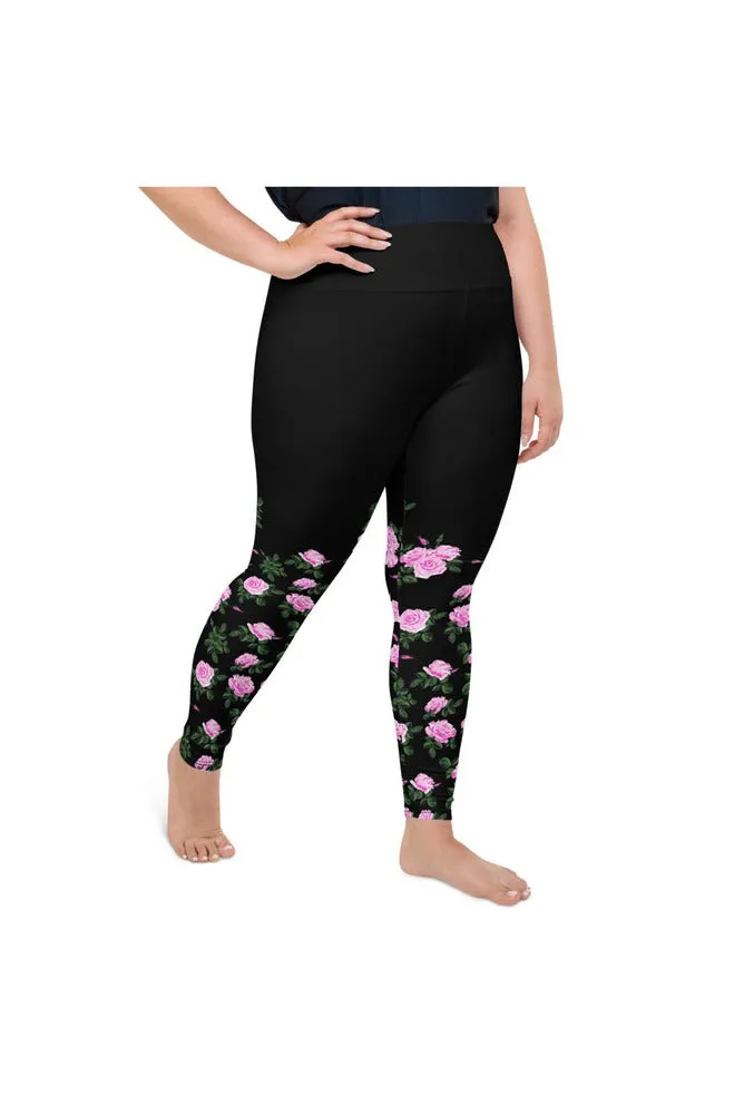 Midnight Rose All-Over Print Plus Size Leggings
