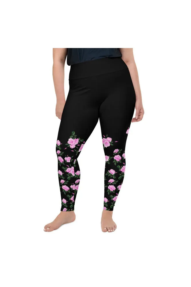 Midnight Rose All-Over Print Plus Size Leggings