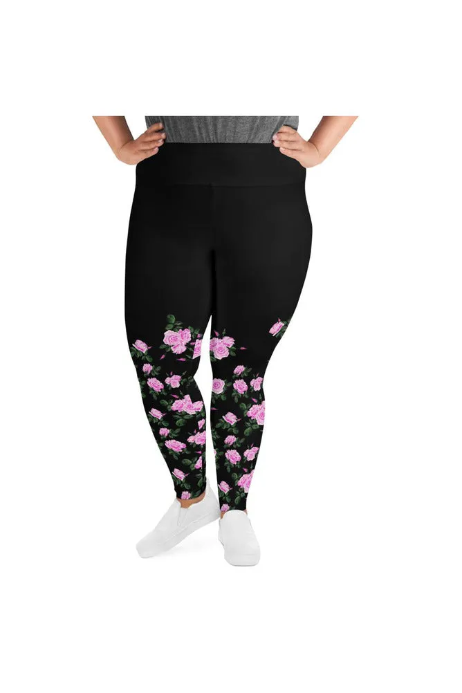 Midnight Rose All-Over Print Plus Size Leggings