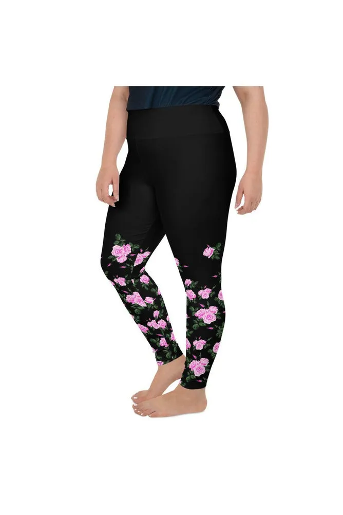Midnight Rose All-Over Print Plus Size Leggings