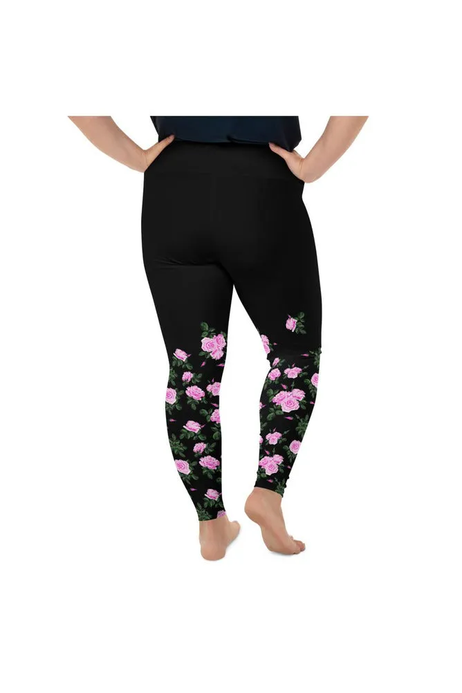 Midnight Rose All-Over Print Plus Size Leggings