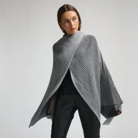 Molly Ribbed Knit Wrap - Monochrome