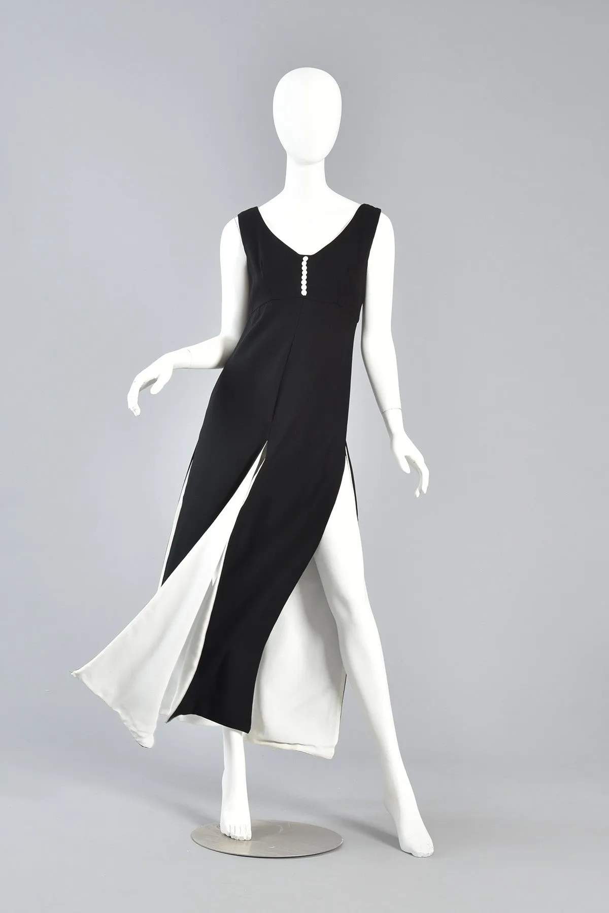 Monochrome 1960s Colorblock Carwash Dress