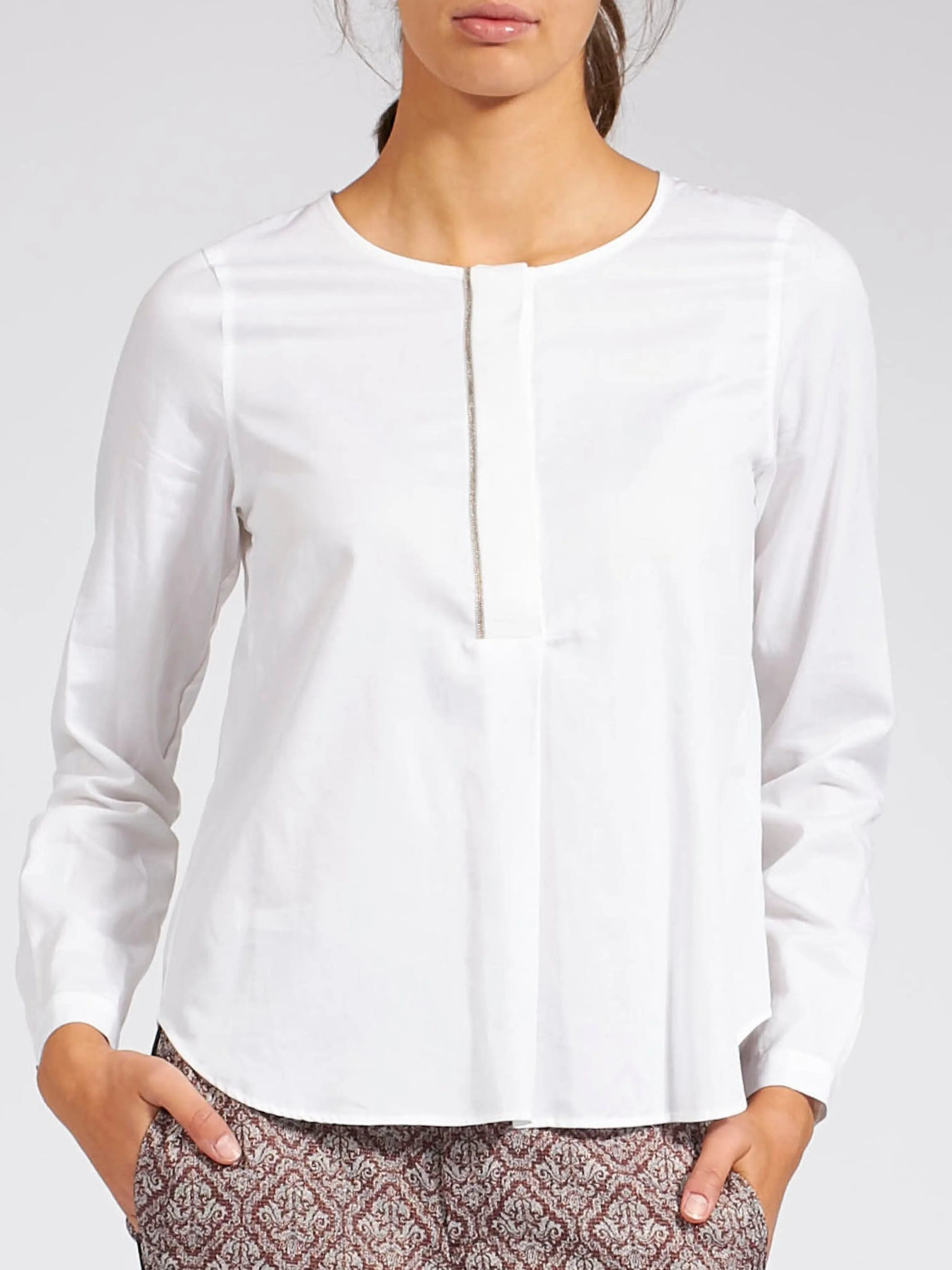 Mos Mosh Maisie Shirt with Ribbon Detail White
