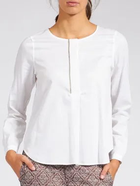 Mos Mosh Maisie Shirt with Ribbon Detail White