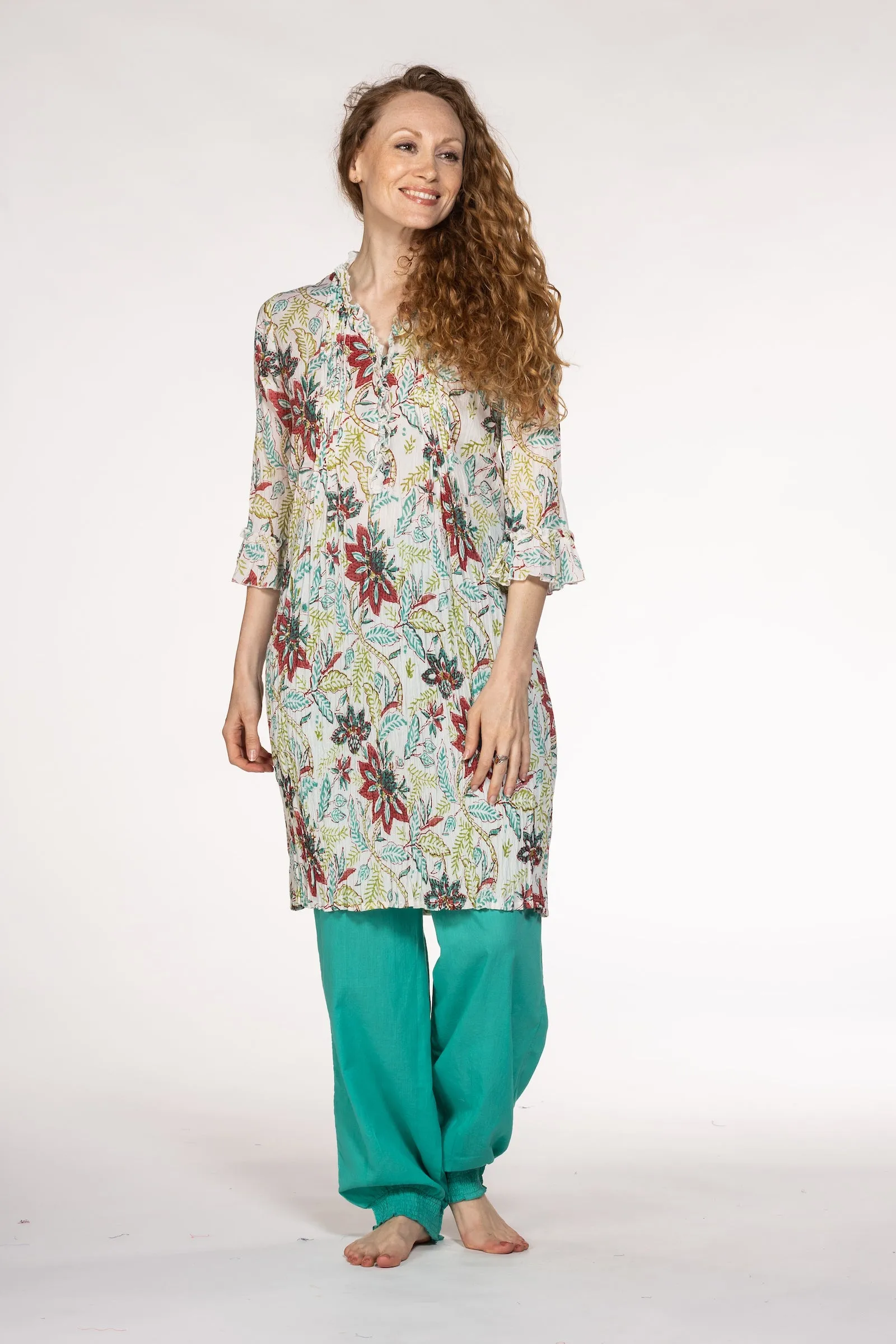 Mughal Tunic Hand Block In Pure Cotton! Only Size M (10/12)