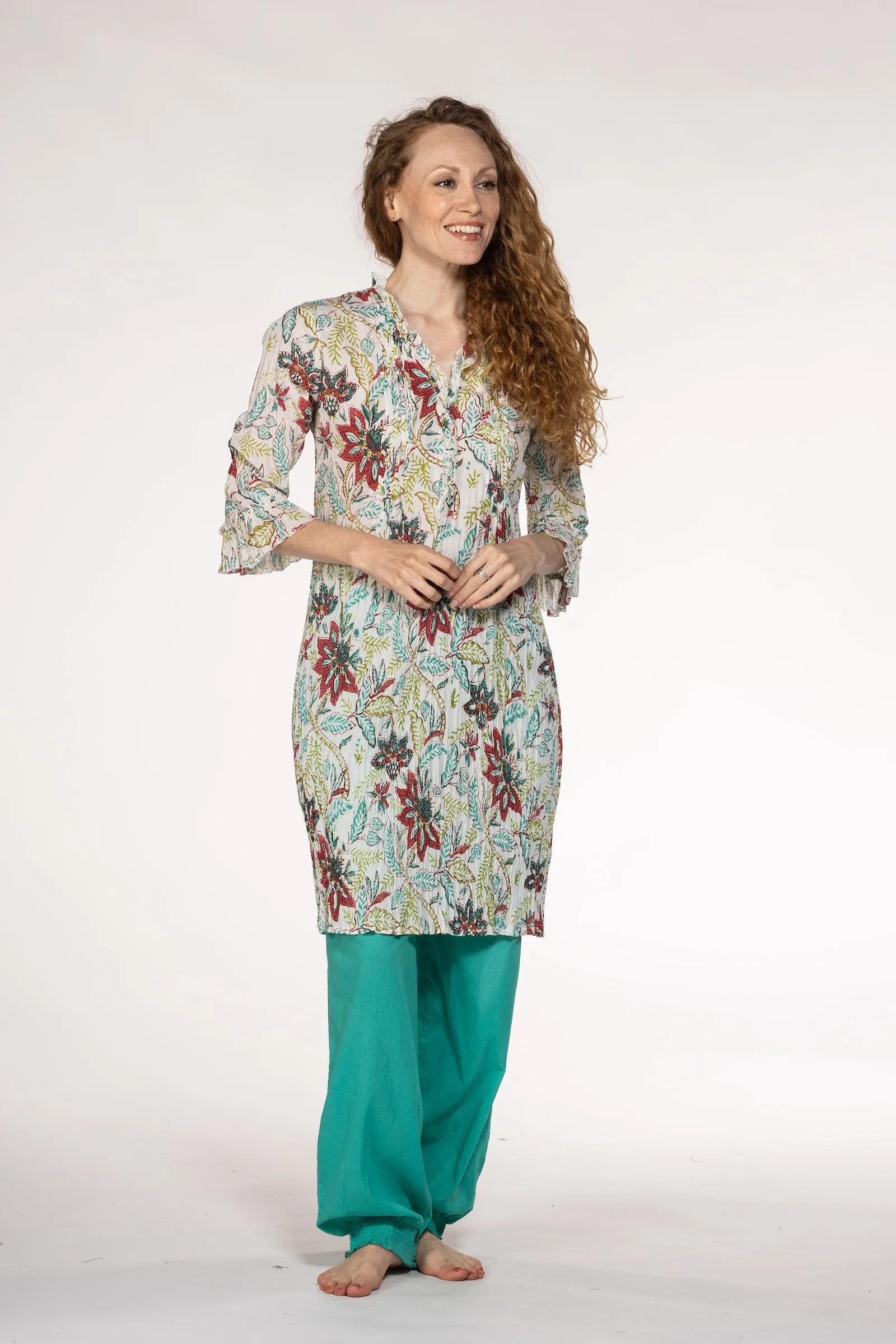 Mughal Tunic Hand Block In Pure Cotton! Only Size M (10/12)