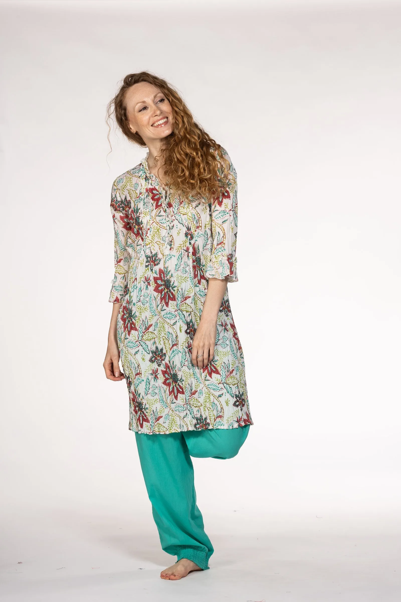 Mughal Tunic Hand Block In Pure Cotton! Only Size M (10/12)