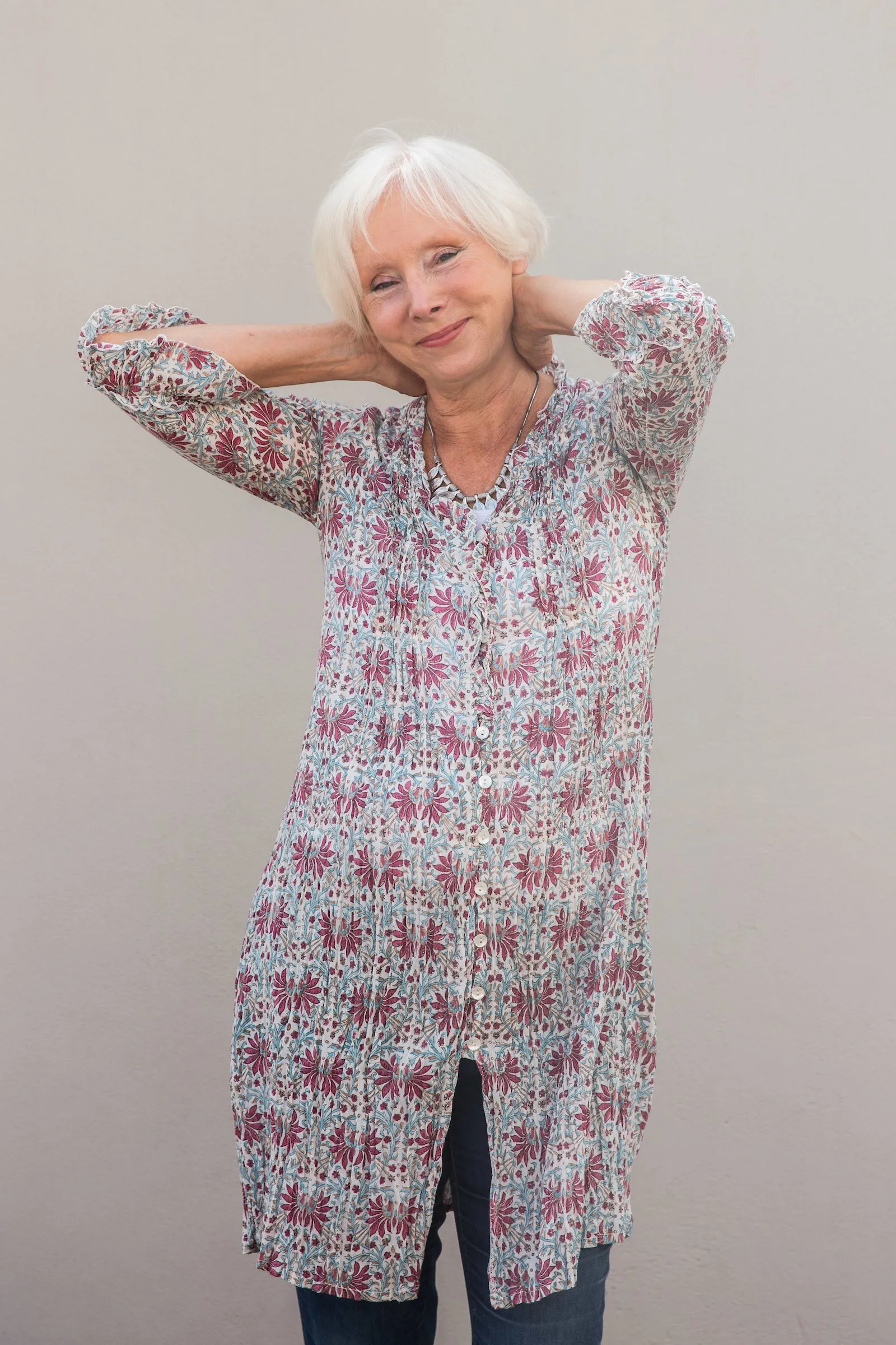 Mughal Tunic Hand block Printed In Pure Cotton Last Few Size Small 10