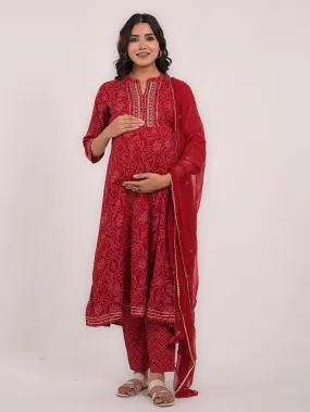 Mumzhug maslin embroided maternity and feeding purpose
