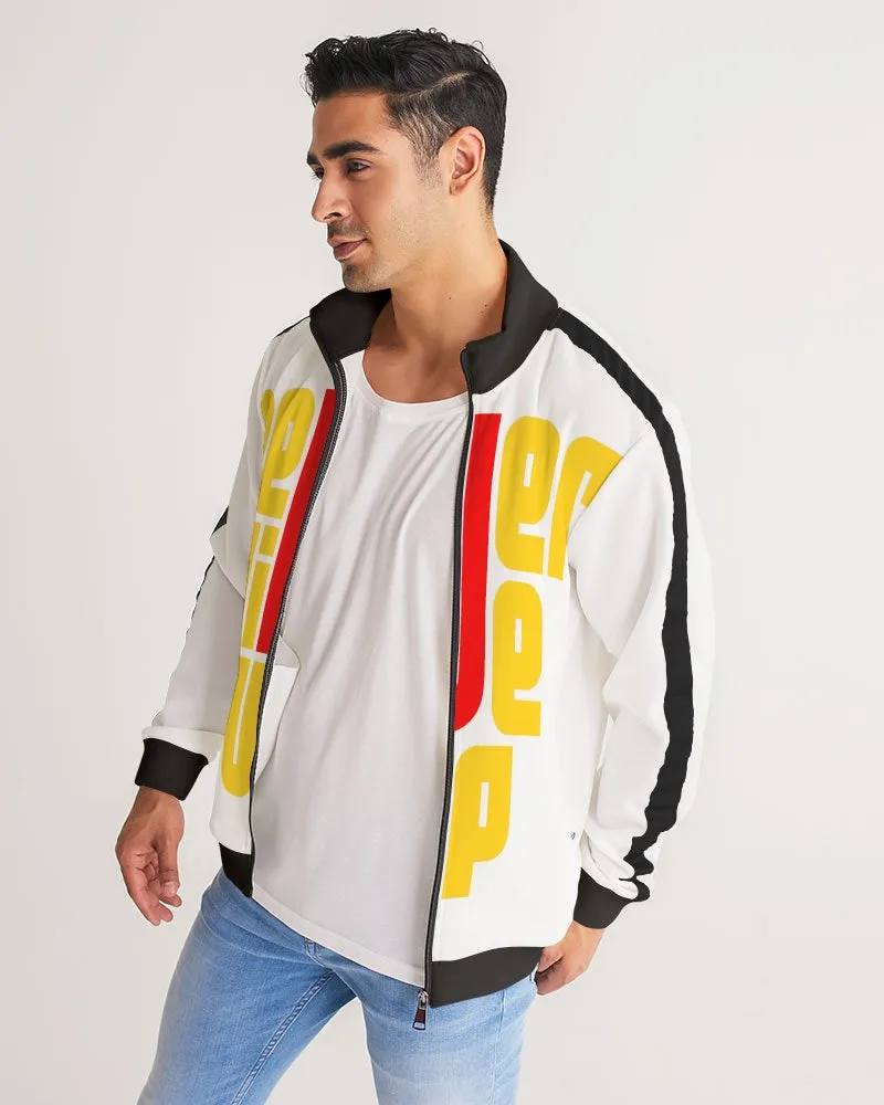 Never Give Up Men's Stripe-Sleeve Track Jacket