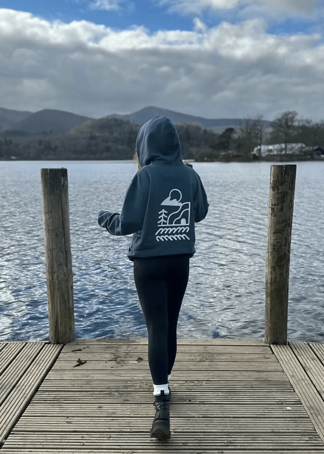 New Wave Teal Organic Zip Hoodie