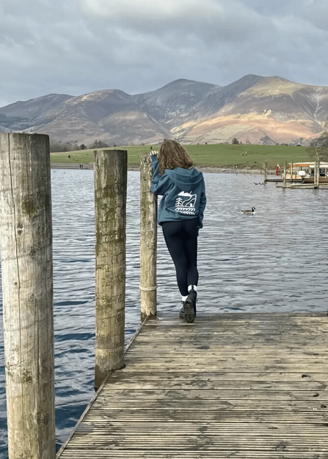 New Wave Teal Organic Zip Hoodie