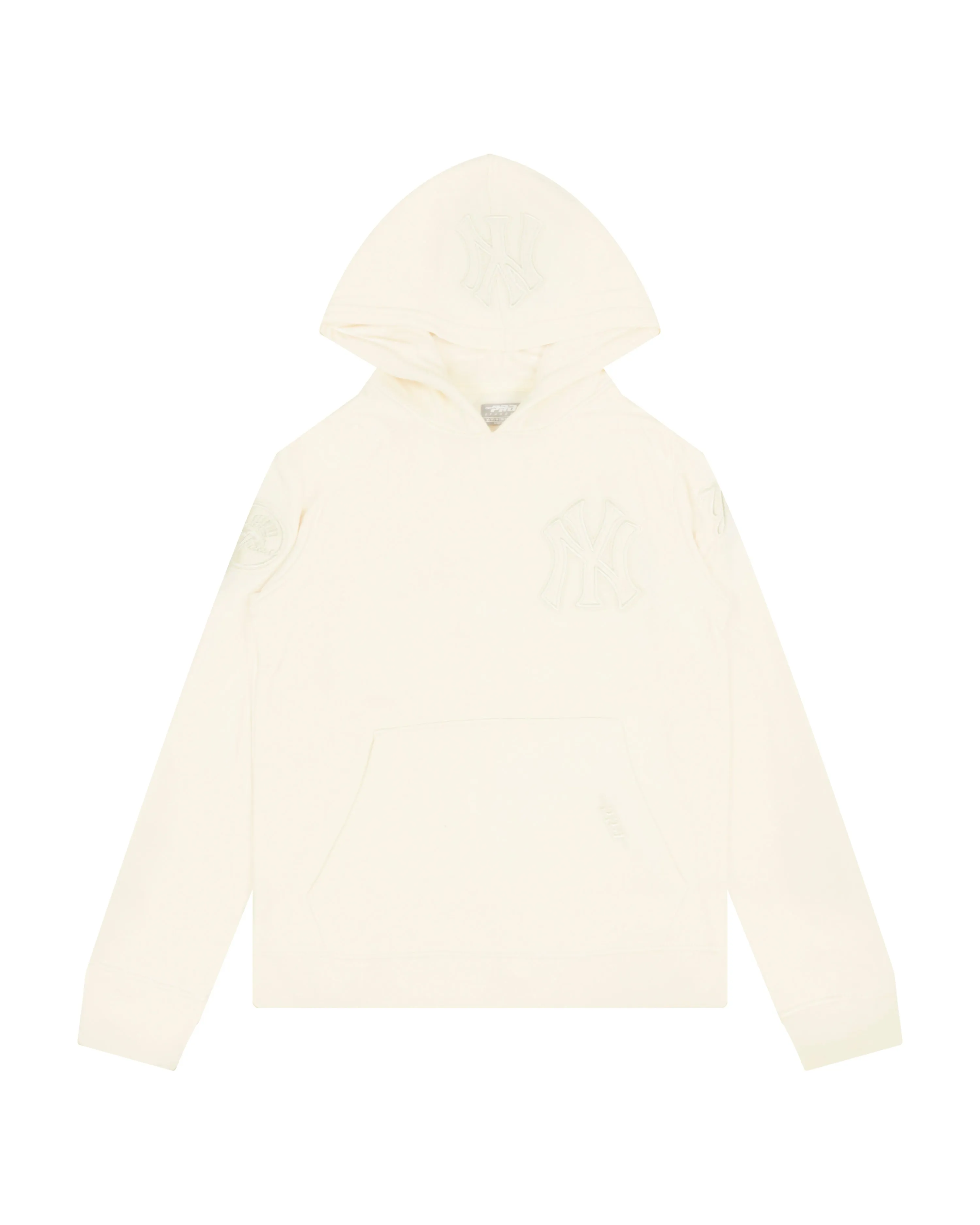 NEW YORK YANKEES NEUTRAL BIG BOYS FLC PO HOODIE (EGGSHELL)