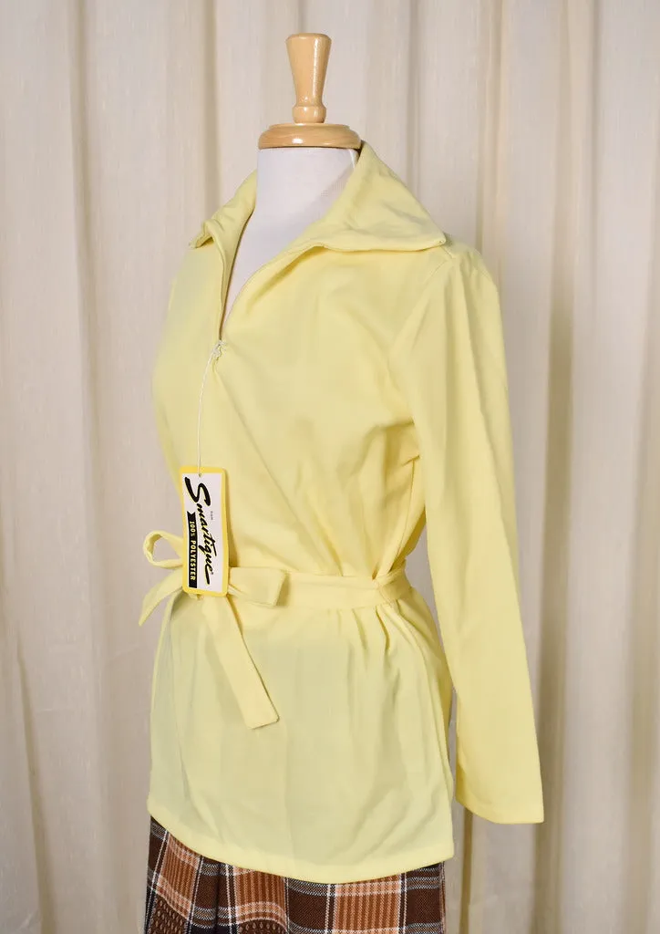 NWT 1960s Vintage Yellow Tunic Top