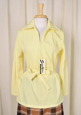 NWT 1960s Vintage Yellow Tunic Top