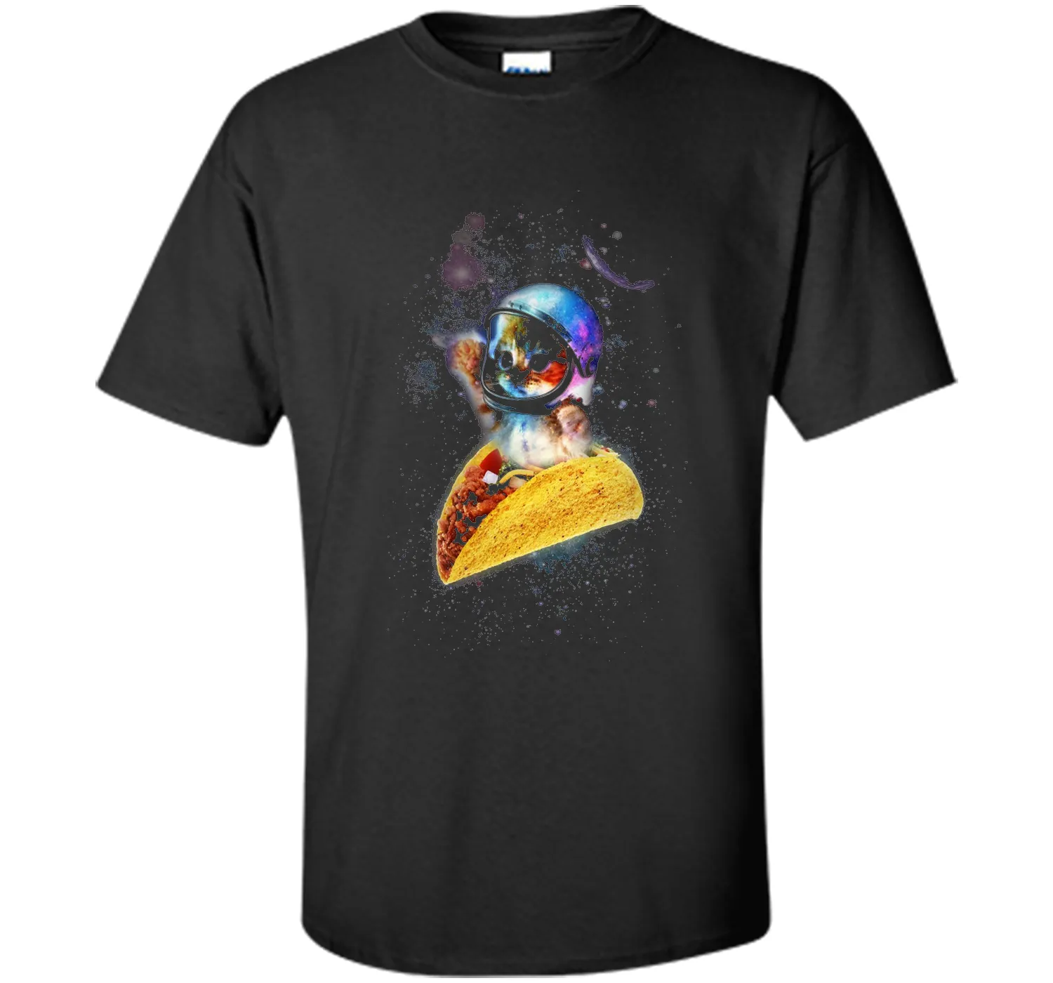Official Crazy Space Taco Cat Funny T-Shirt