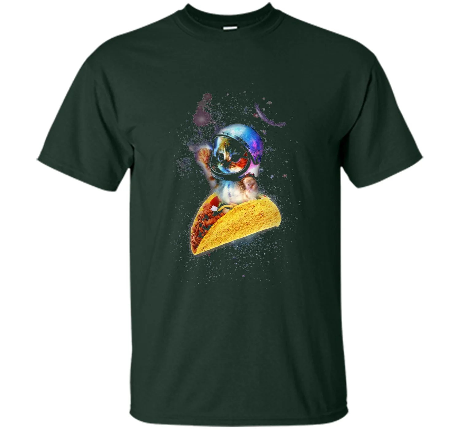 Official Crazy Space Taco Cat Funny T-Shirt