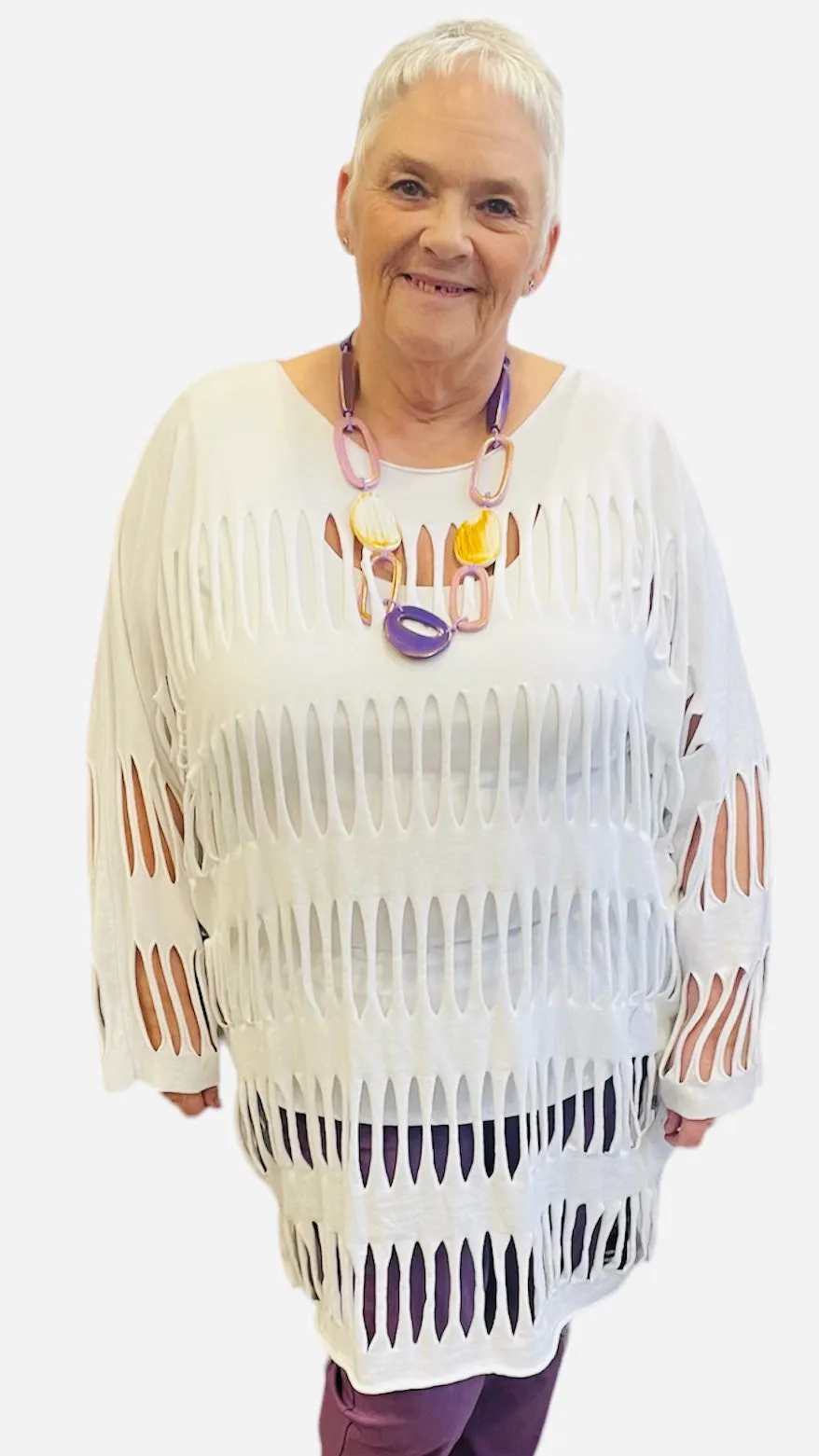 Perforated Layering Tunic