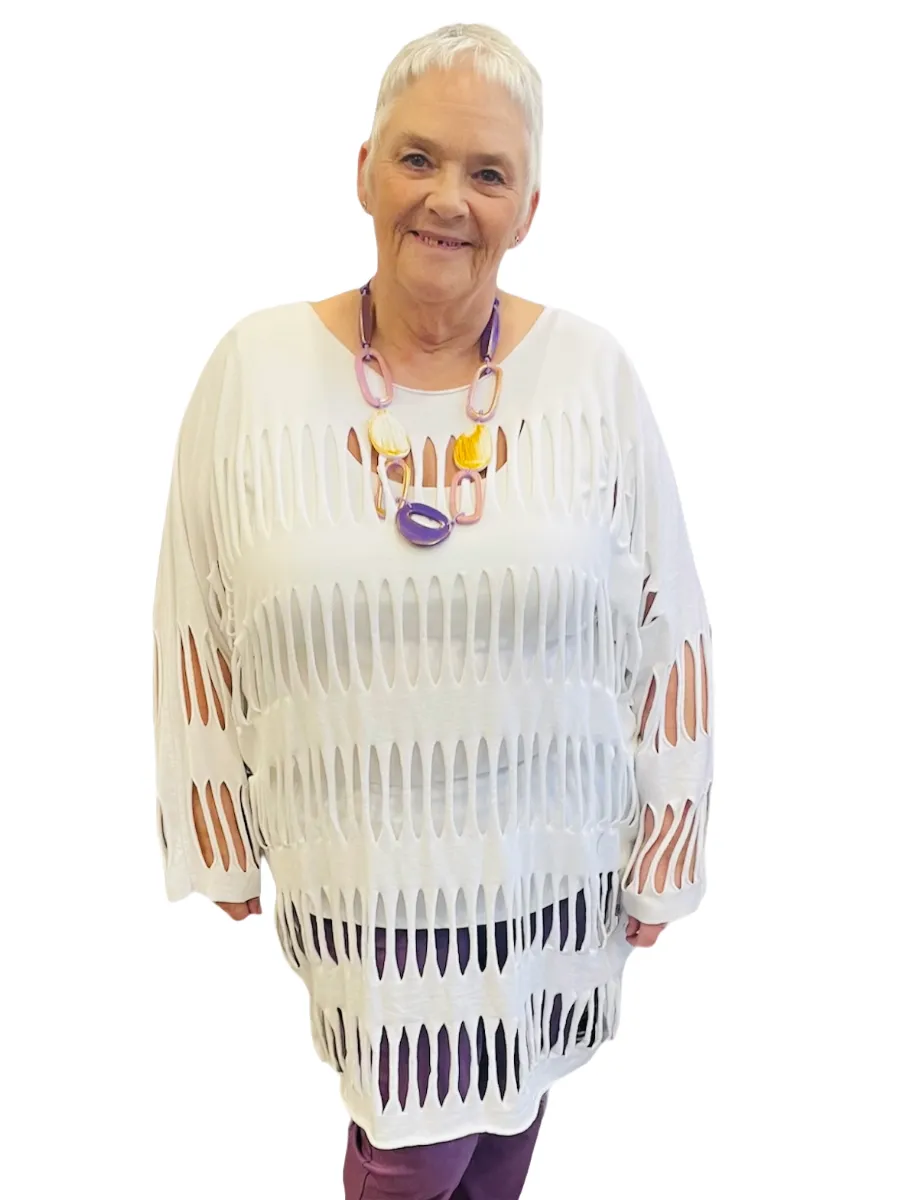 Perforated Layering Tunic