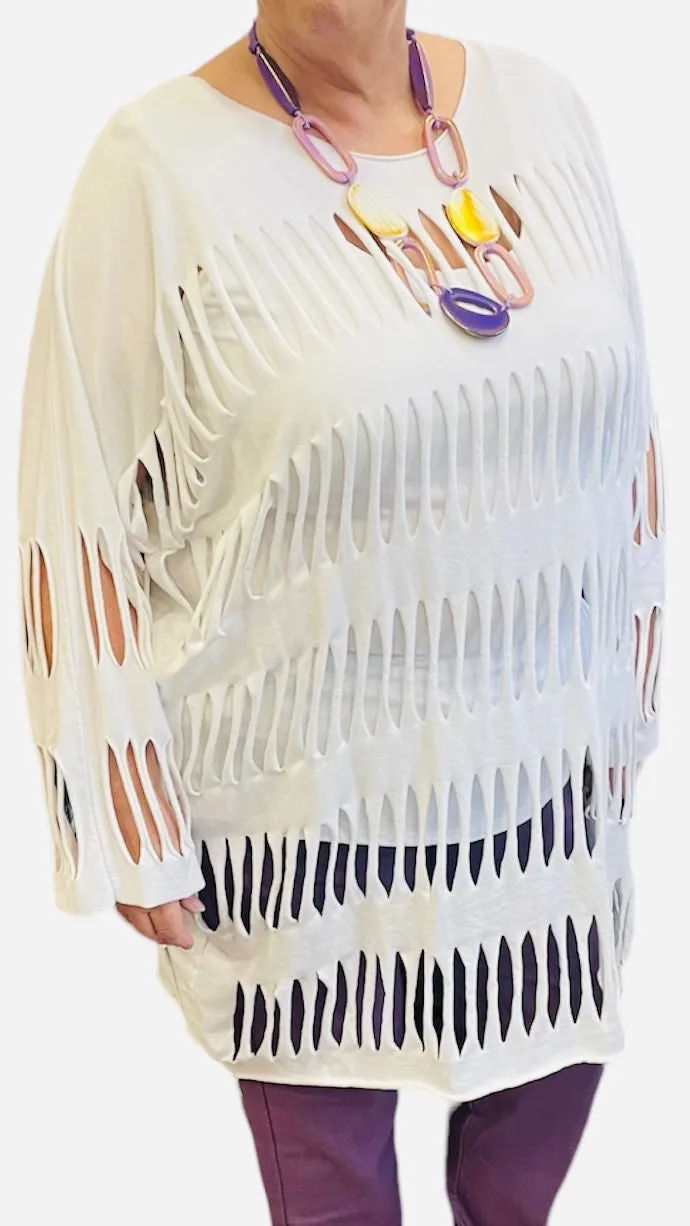 Perforated Layering Tunic