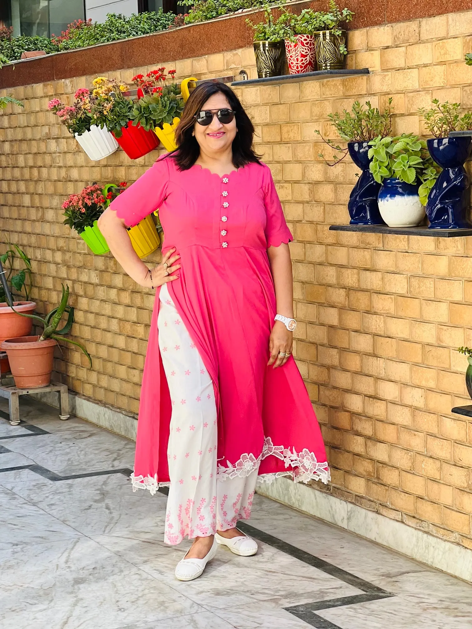 Pink & White Suit