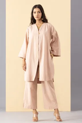 Pink Cotton Jacket Tunic & Pants