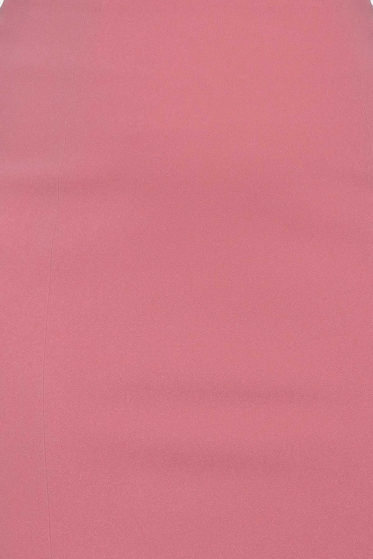 Pink Pencil Polyester Skirt