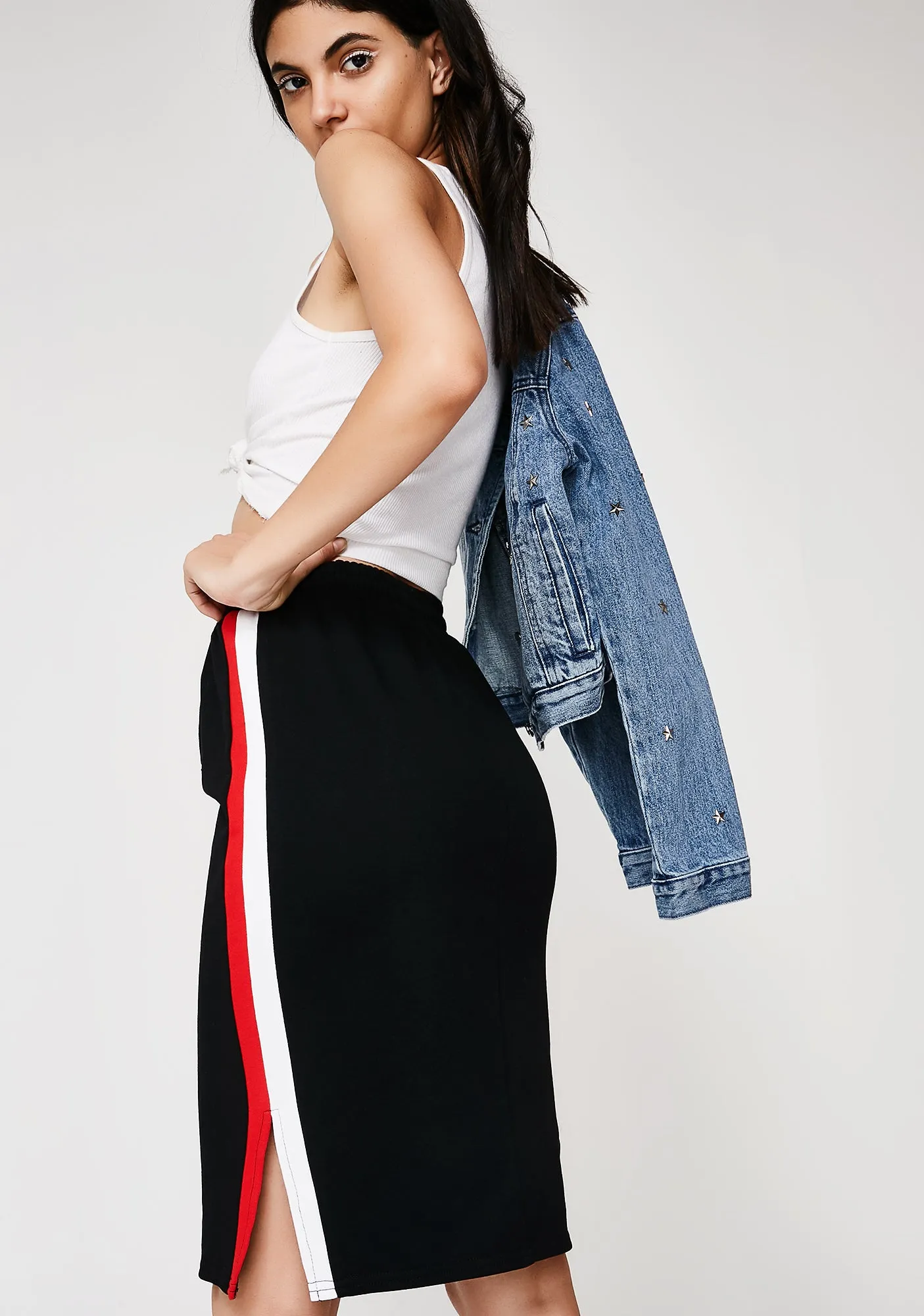 Play Your Part Striped Skirt