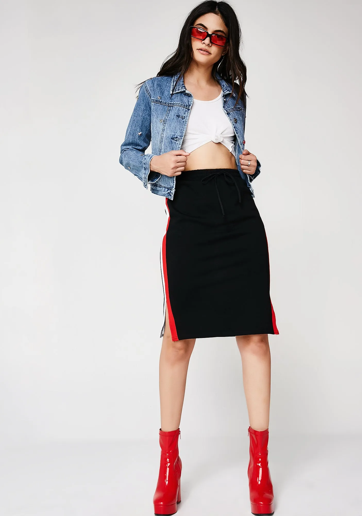 Play Your Part Striped Skirt