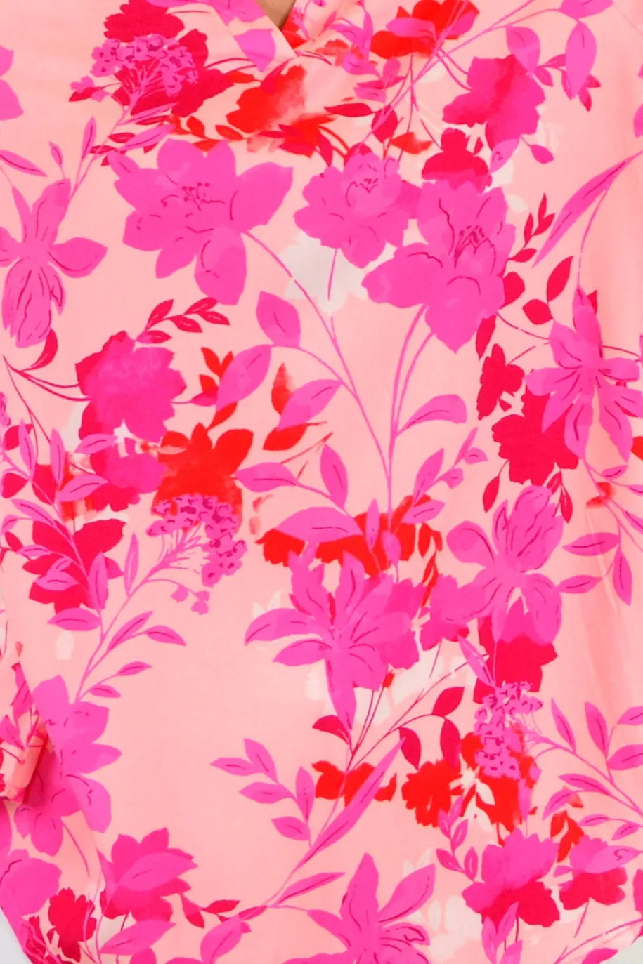 Pop Of Colour Floral Tunic Top