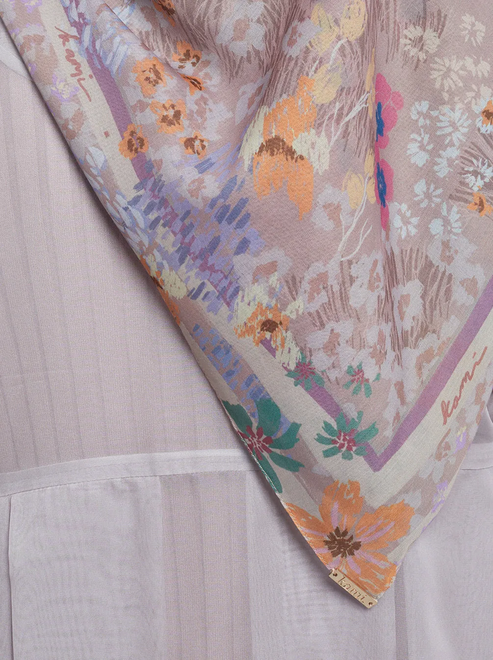 PRIMAVERA SIGNATURE SCARF WALNUT