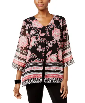 Printed Split-Front Tunic