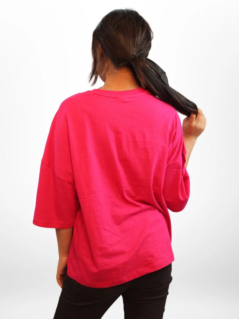 Psychedelic: EXPERIMENTAL BEHAVIOR Graphic Printed Womens Drop Shoulder T-shirt Legacy Boutiques Dhaka