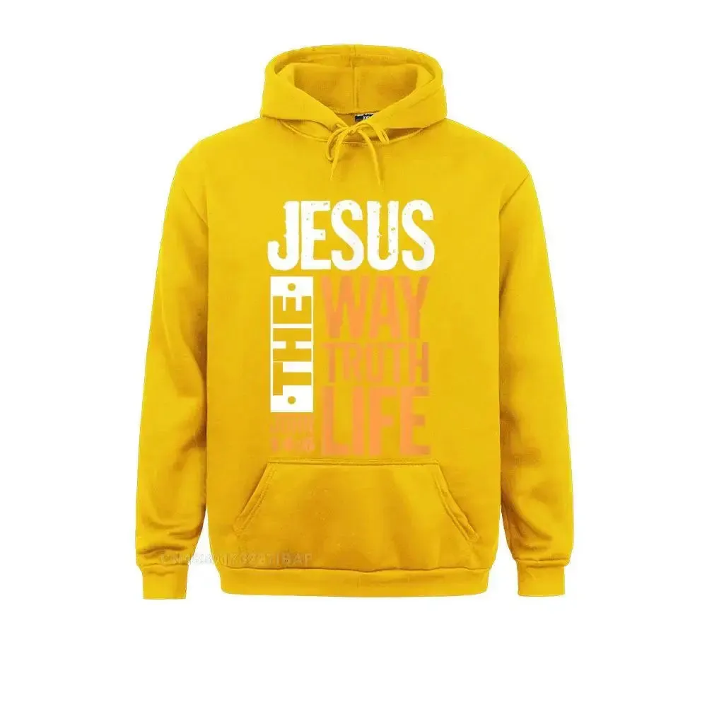 "Jesus The Way, The Truth, The Life" Bible Verse Hoodie – Christian Faith-Based Apparel