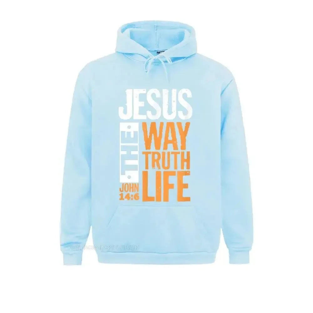 "Jesus The Way, The Truth, The Life" Bible Verse Hoodie – Christian Faith-Based Apparel