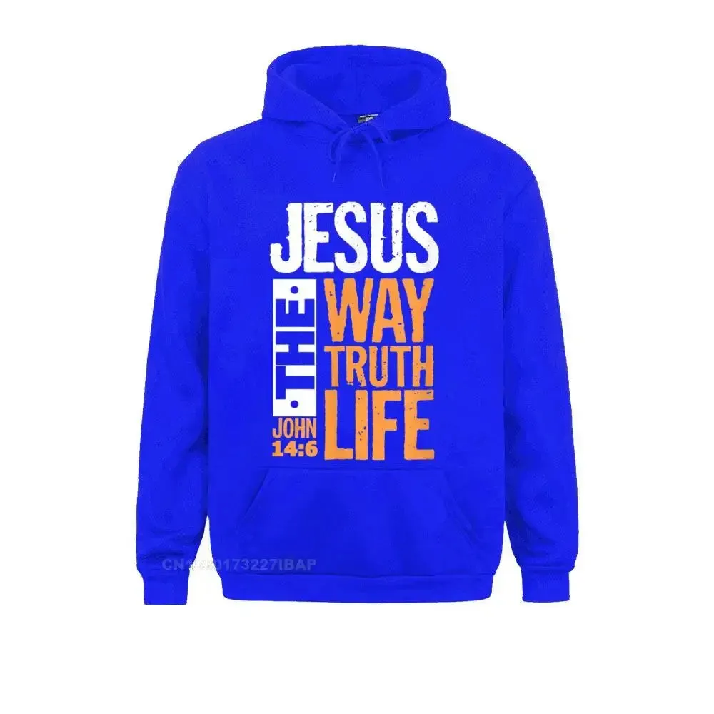 "Jesus The Way, The Truth, The Life" Bible Verse Hoodie – Christian Faith-Based Apparel