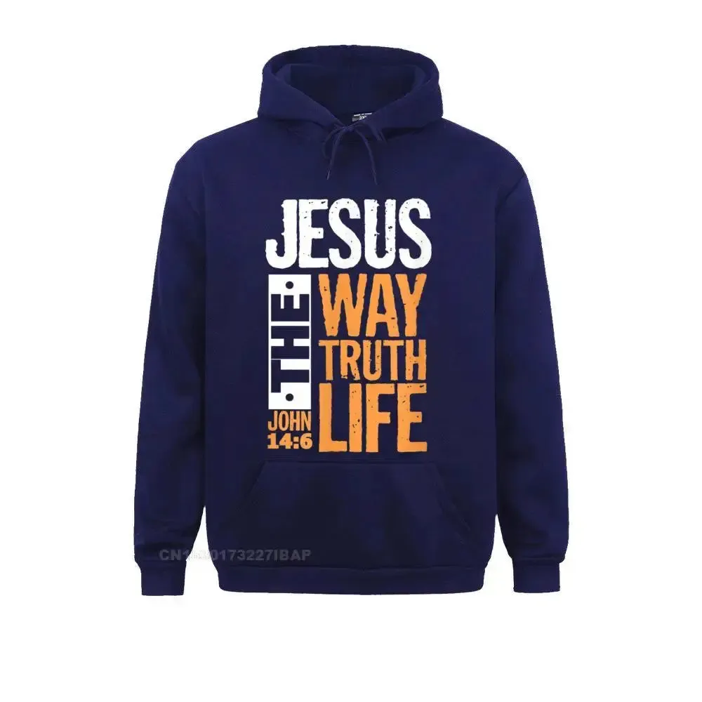 "Jesus The Way, The Truth, The Life" Bible Verse Hoodie – Christian Faith-Based Apparel