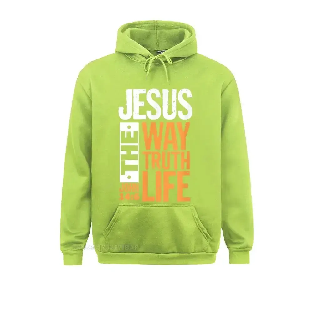 "Jesus The Way, The Truth, The Life" Bible Verse Hoodie – Christian Faith-Based Apparel
