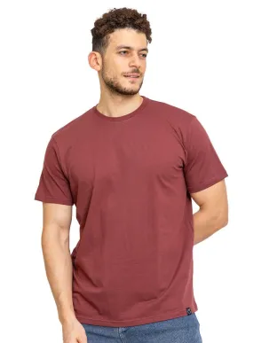 Reddish Brown Regular Round T-shirt
