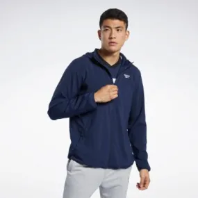 Reebok Mens Regular fit Track Jacket Coat Small Blue Solid Lightweight