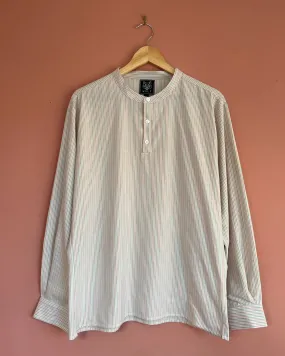 Rhubarb Collarless Grandad Shirt Smock