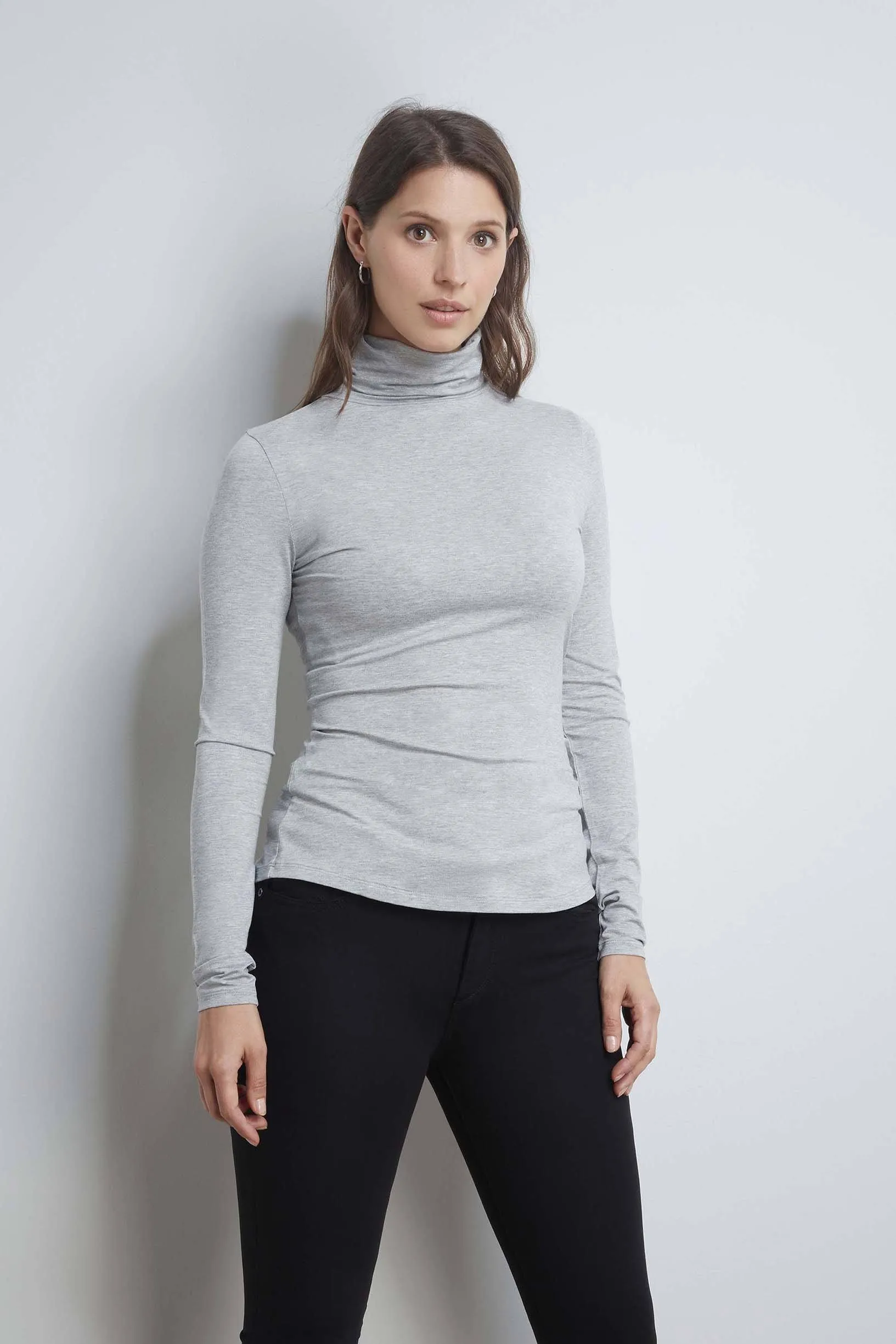 Roll Neck Micro TENCEL™ Modal Top | Multiple Colours