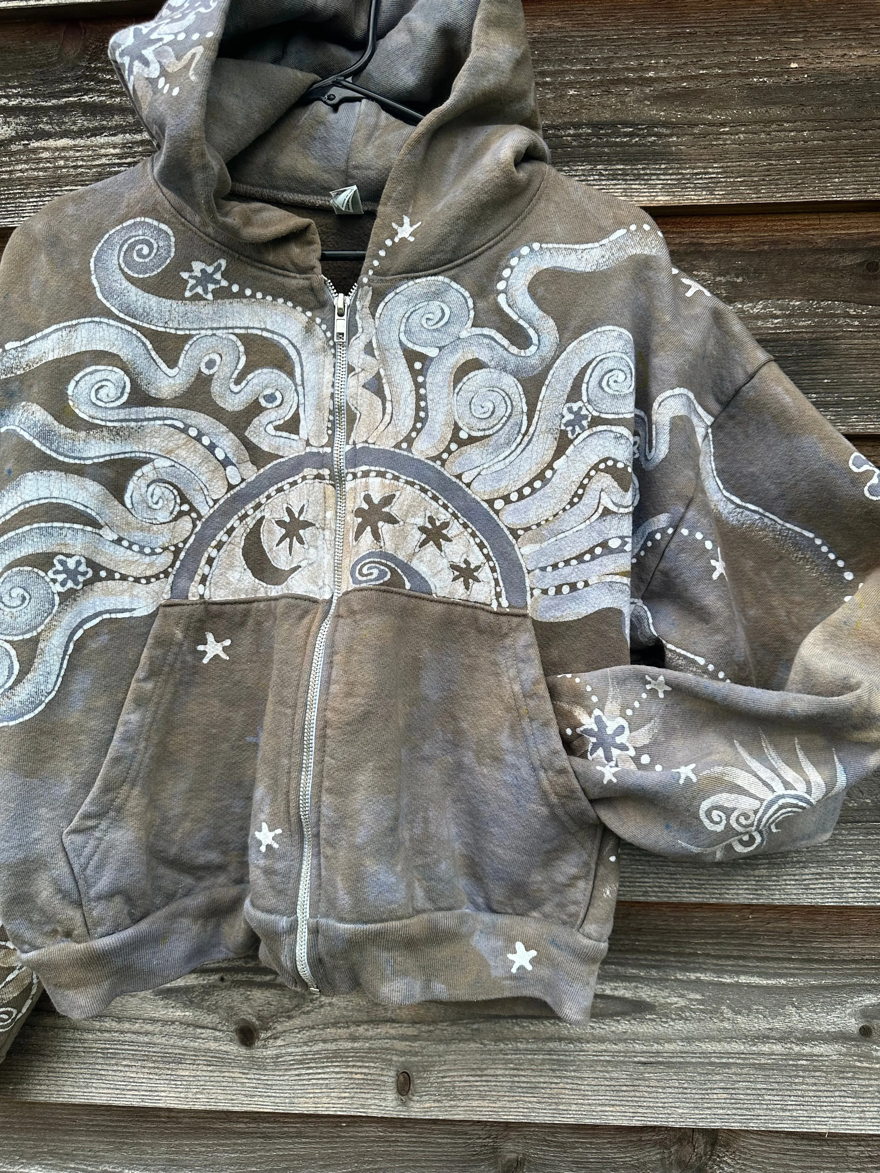 Sandstone Sun Handmade Batik Hoodie