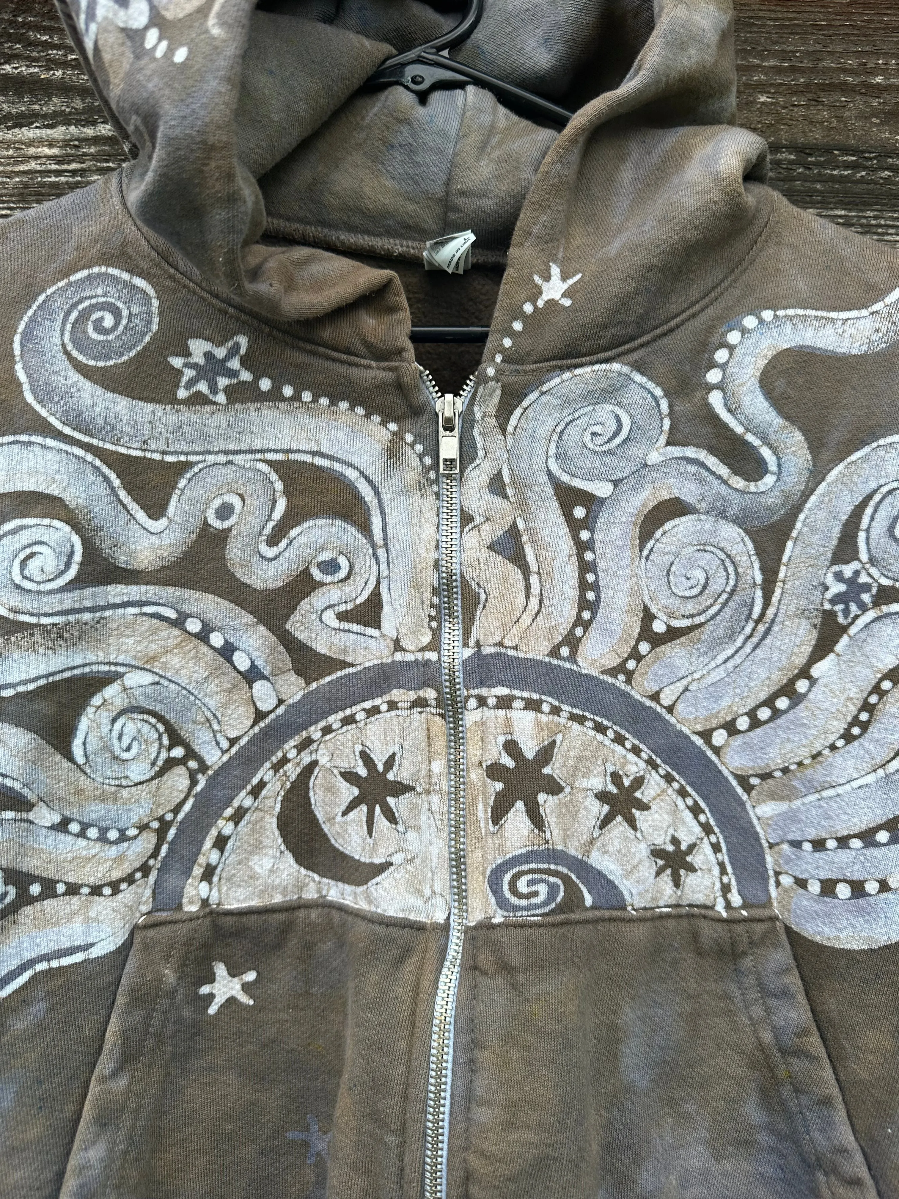Sandstone Sun Handmade Batik Hoodie